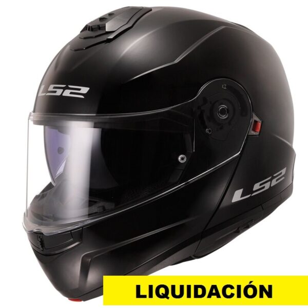 LS2 casco moto modular FF908 Strobe II negro brillo
