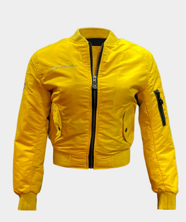 QuarterMile Chaqueta mujer moto Bomber amarilla