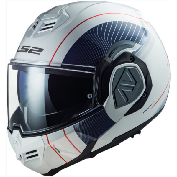 LS2 Casco Moto Modular FF906 Advant Cooper Blanco-azul - Imagen 2