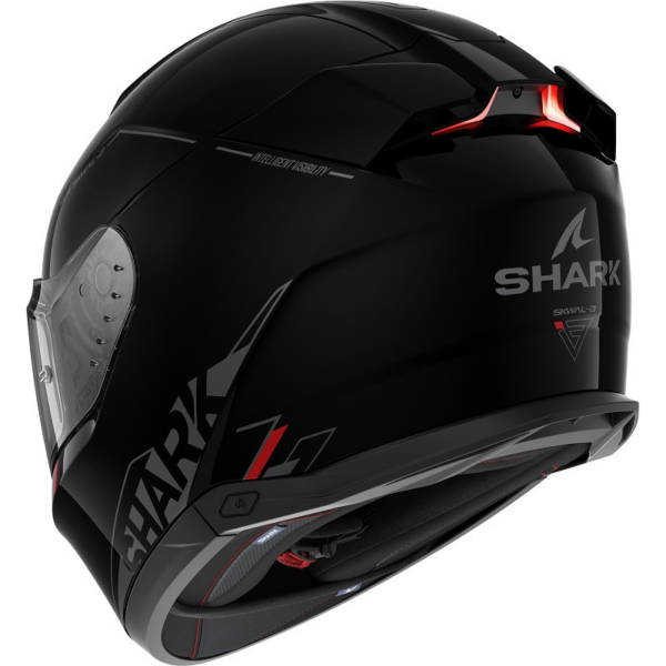Shark Casco Moto Integral SKWAL i3 monocolor negro brillo - Imagen 2