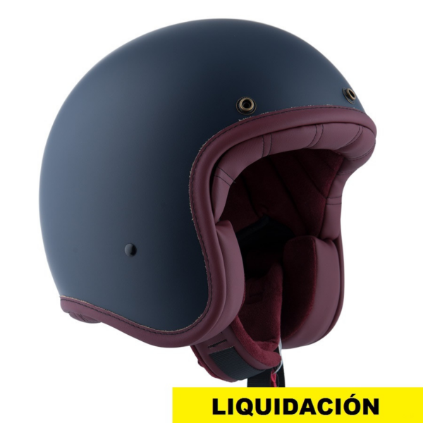 By City casco moto jet Two Strokes azul mate
