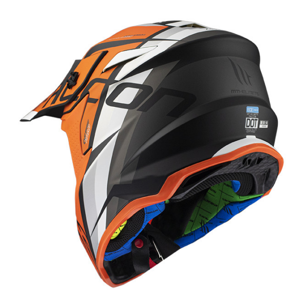 MT casco cross Falcon THR B4 Naranja - Imagen 4