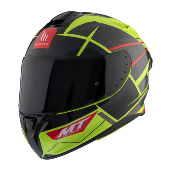 MT casco moto integral Targo Pro Podium D1 fluor - Imagen 3
