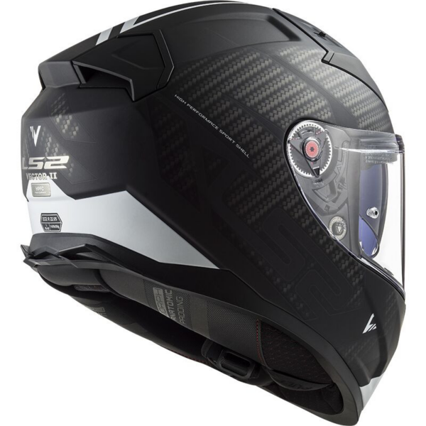 LS2 casco moto full face FF811 Vector II Splitter blanco - Imagen 5