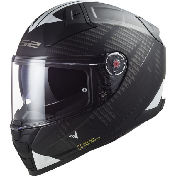 LS2 casco moto full face FF811 Vector II Splitter blanco