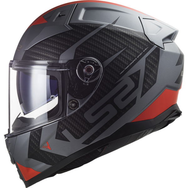 LS2 casco moto full face FF811 Vector II Splitter rojo - Imagen 3