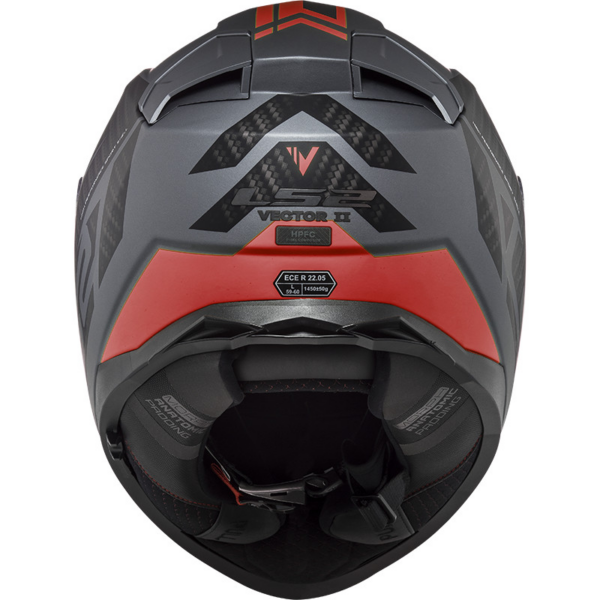 LS2 casco moto full face FF811 Vector II Splitter rojo - Imagen 2