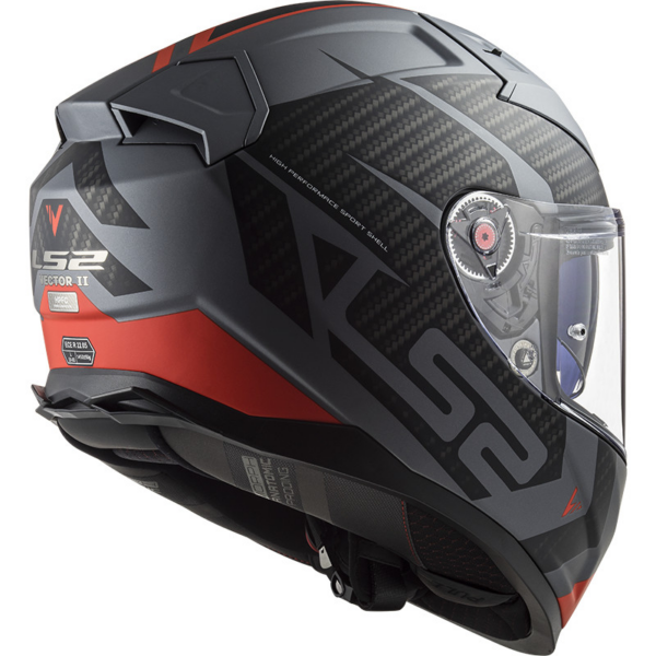 LS2 casco moto full face FF811 Vector II Splitter rojo - Imagen 4