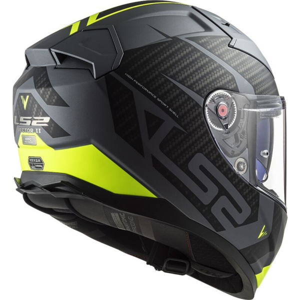 LS2 casco moto full face FF811 Vector II Splitter fluor - Imagen 4