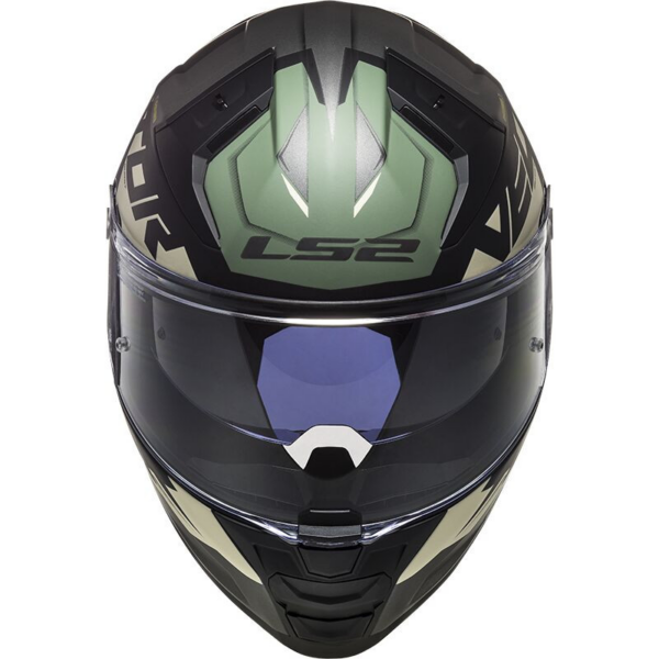 LS2 casco moto full face FF811 Vector II Absolute verde - Imagen 2