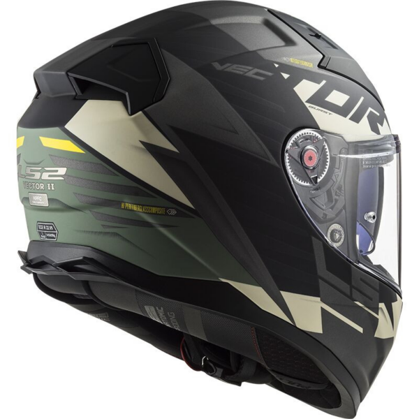 LS2 casco moto full face FF811 Vector II Absolute verde - Imagen 4