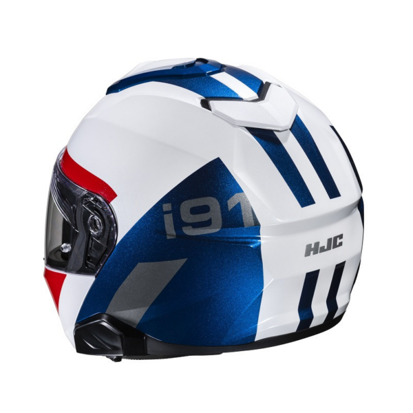 HJC Casco moto modular I91 Bina MC21 az/rj - Imagen 4