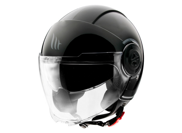MT casco moto jet Viale SV S A1 negro brillo