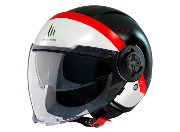 MT casco moto jet Viale SV S S68 A5 rojo
