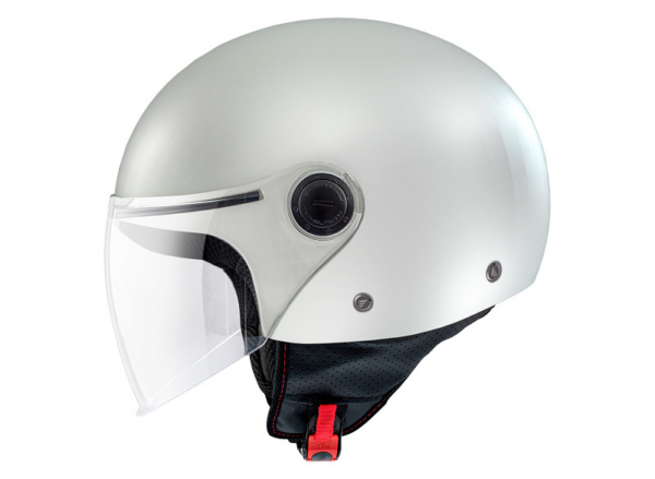 MT casco moto jet Street S 06 blanco brillo - Imagen 3