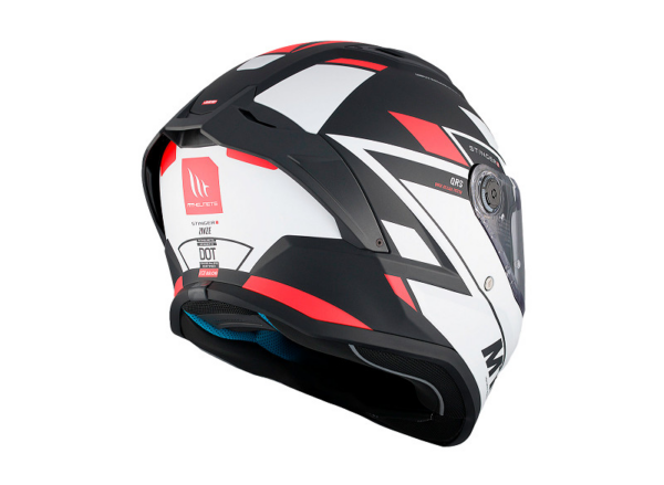 MT casco moto integral Stinger 2 Zivze B5 rojo - Imagen 5
