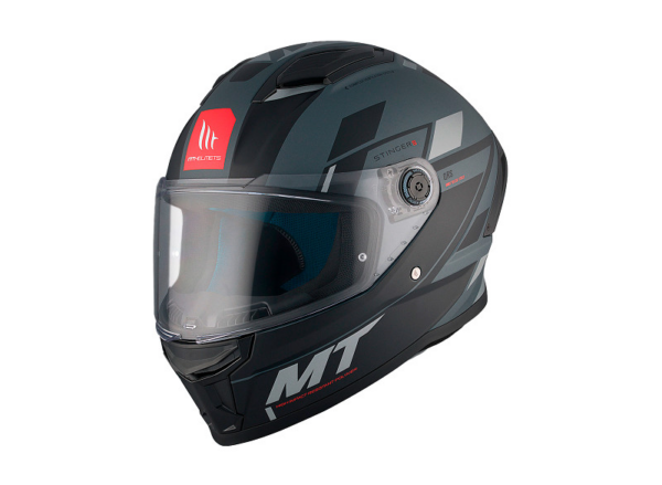 MT casco moto integral Stinger 2 Zivze C2 negro mate