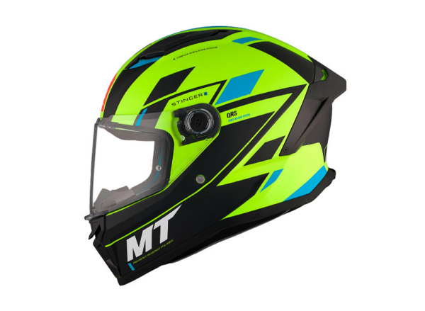 MT casco moto integral Stinger 2 Zivze C3 Fluor - Imagen 3