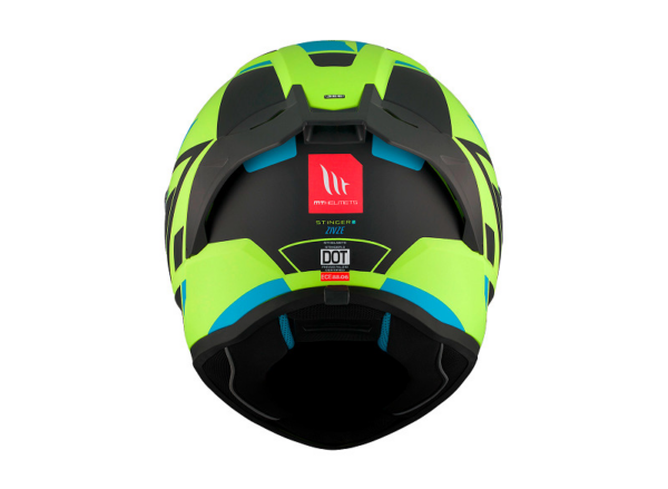 MT casco moto integral Stinger 2 Zivze C3 Fluor - Imagen 6
