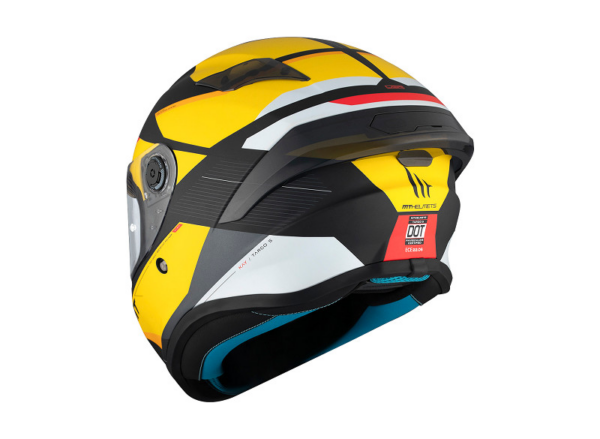 MT casco moto integral Targo S Kay B3 amarillo - Imagen 5