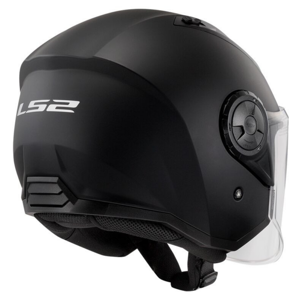 LS2 casco moto jet Airflow II 06 negro mate - Imagen 6