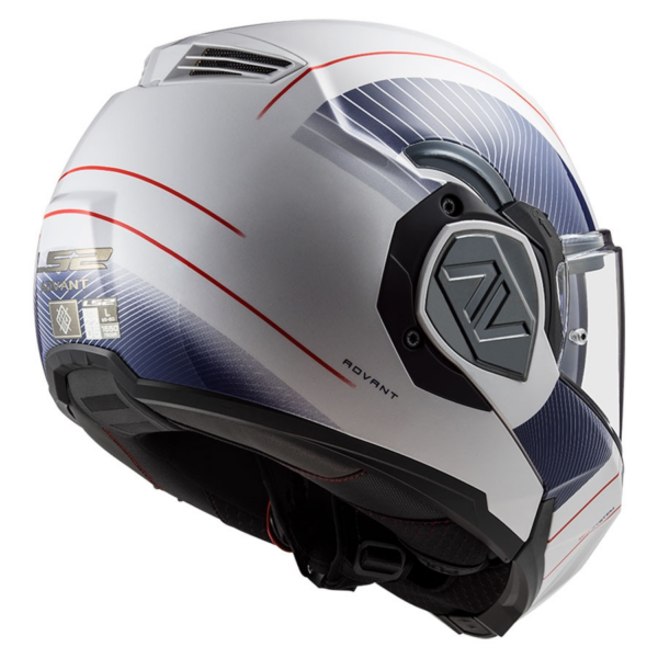 LS2 Casco Moto Modular FF906 Advant Cooper Blanco-azul - Imagen 4