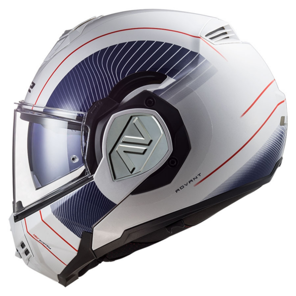 LS2 Casco Moto Modular FF906 Advant Cooper Blanco-azul - Imagen 3