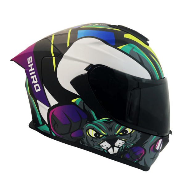 Shiro Casco Moto integral Raptor Crazy Rabbit