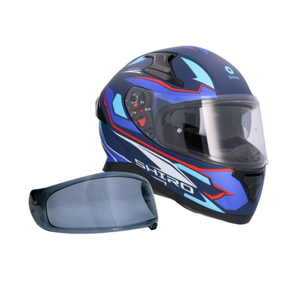 Shiro Casco Moto integral Katana Sharp azul mate