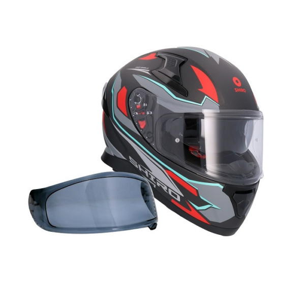 Shiro Casco Moto integral Katana Sharp gris mate