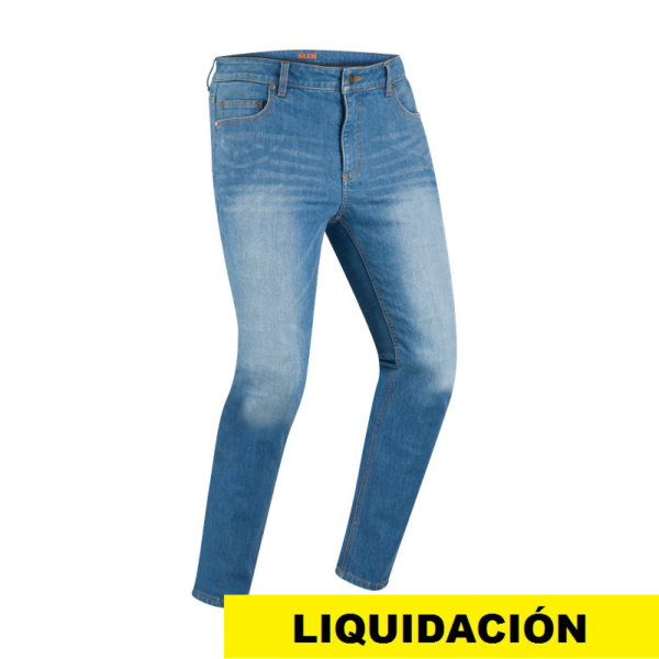 Bering pantalón vaquero moto Fiz azul claro