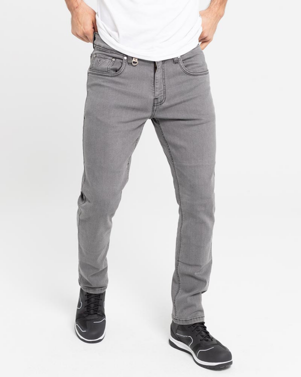 By City pantalón vaquero moto Bull gris