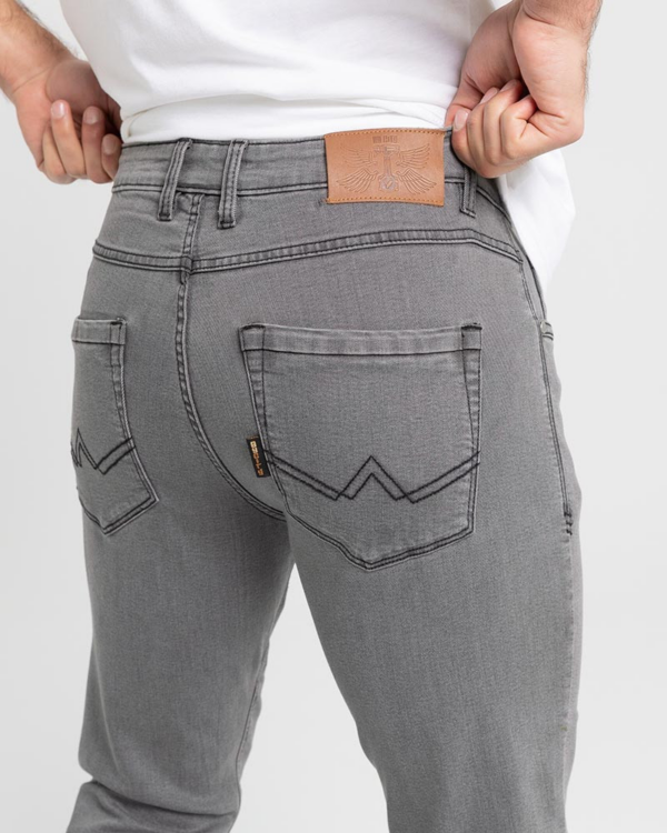 By City pantalón vaquero moto Bull gris - Imagen 3