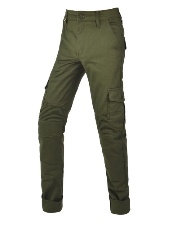 By City pantalón algodón moto mujer Mixed III Slim verde