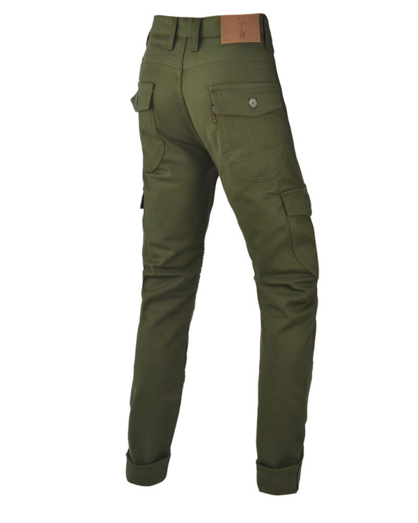 By City pantalón algodón moto mujer Mixed III Slim verde - Imagen 3