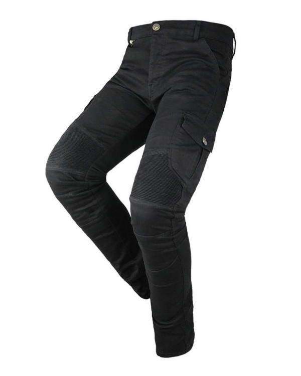 By City pantalón algodón moto Mixed III Slim negro