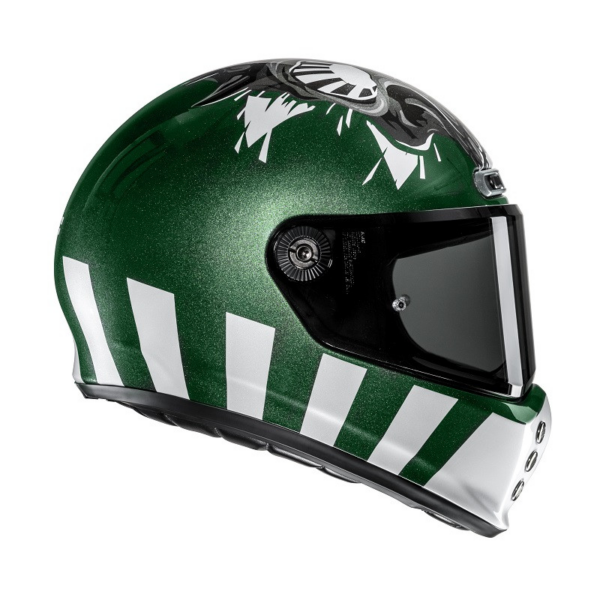 HJC casco moto integral V10 Crania MC4 verde - Imagen 3