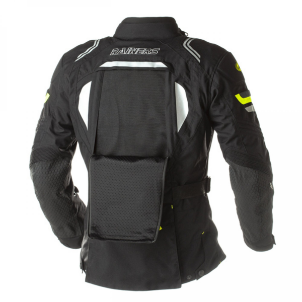 Rainers chaqueta moto tricapa Tanger negro fluor - Imagen 5