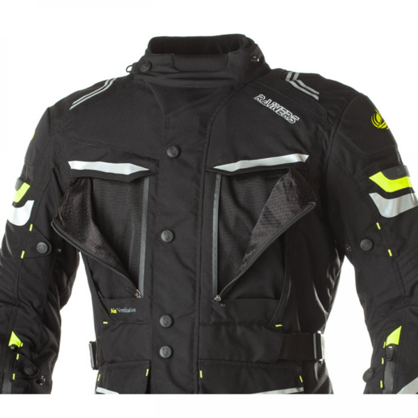 Rainers chaqueta moto tricapa Tanger negro fluor - Imagen 6