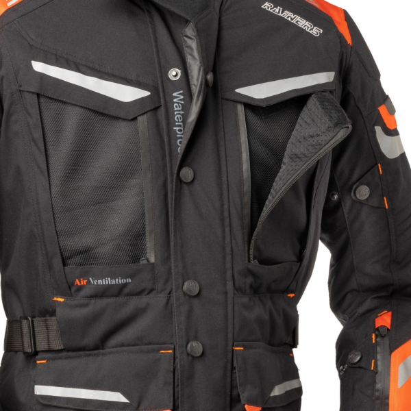 Rainers chaqueta moto tricapa Tanger naranja - Imagen 4
