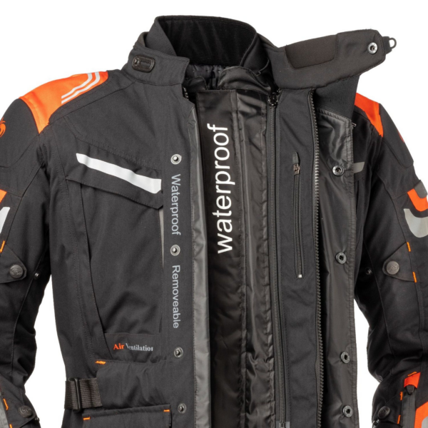 Rainers chaqueta moto tricapa Tanger naranja - Imagen 6