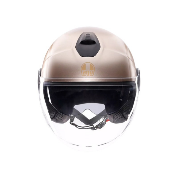 AGV casco moto jet Eteres Sirolo blanco oro mate E2206 - Imagen 5