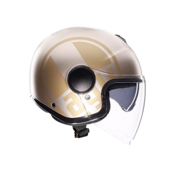 AGV casco moto jet Eteres Sirolo blanco oro mate E2206 - Imagen 3