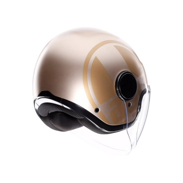 AGV casco moto jet Eteres Sirolo blanco oro mate E2206 - Imagen 4