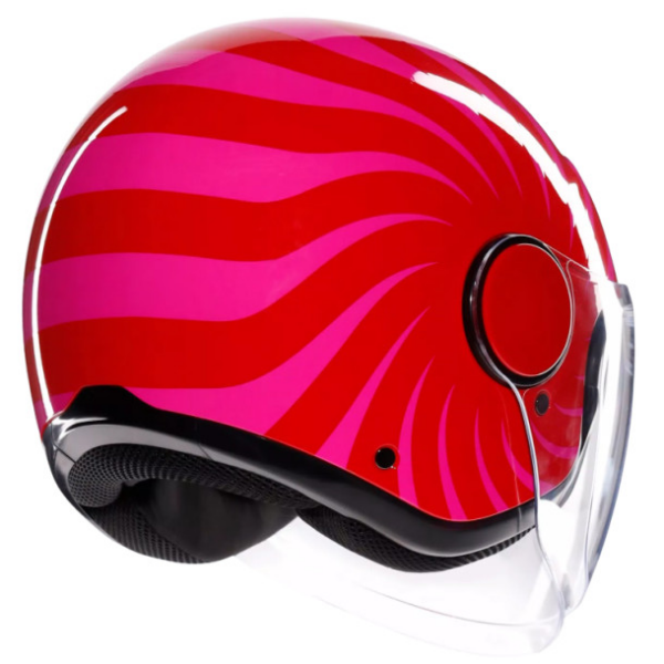 AGV casco moto jet Eteres Tropea rojo rosa E2206 - Imagen 3