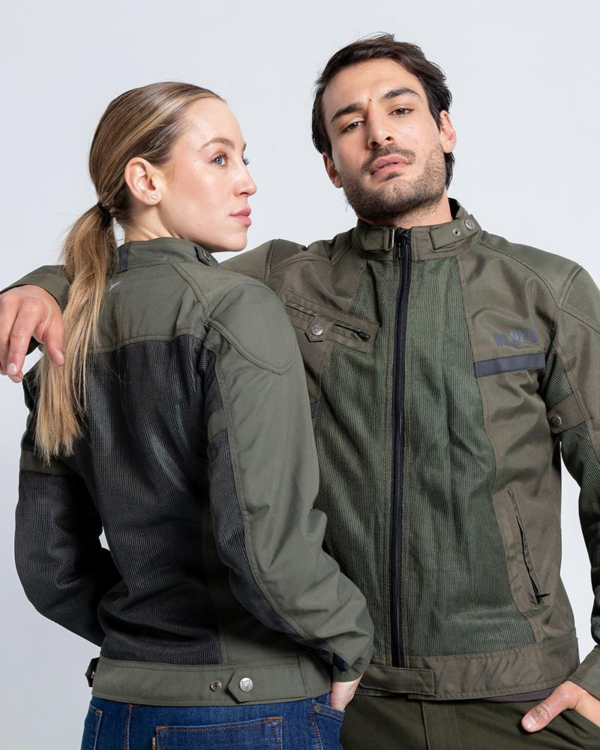By City Chaqueta Moto verano Route verde - Imagen 3