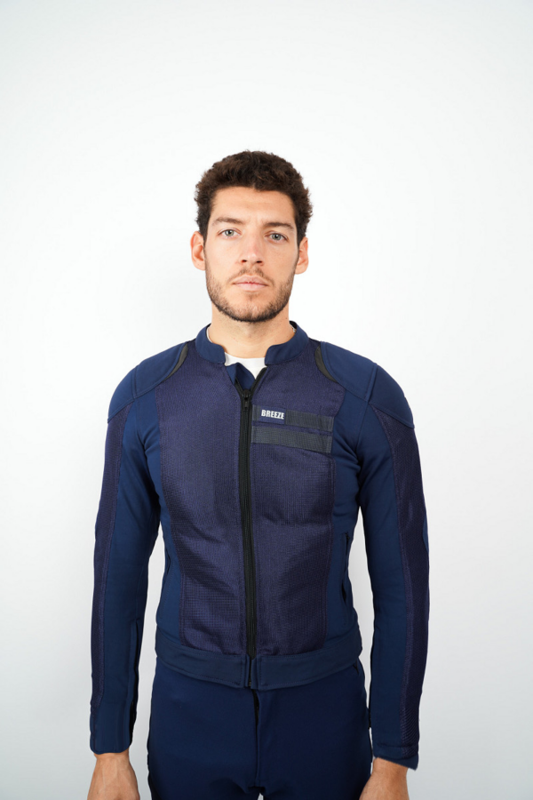By city chaqueta moto verano Breeze azul - Imagen 3