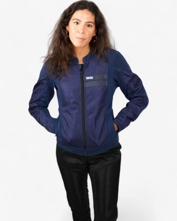 By city chaqueta moto mujer verano Breeze azul