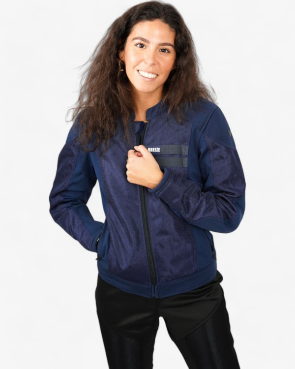 By city chaqueta moto mujer verano Breeze azul - Imagen 3