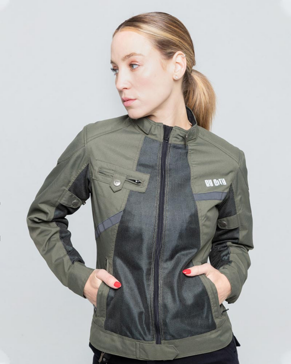 By city chaqueta moto mujer verano Breeze verde - Imagen 3